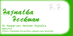 hajnalka heckman business card